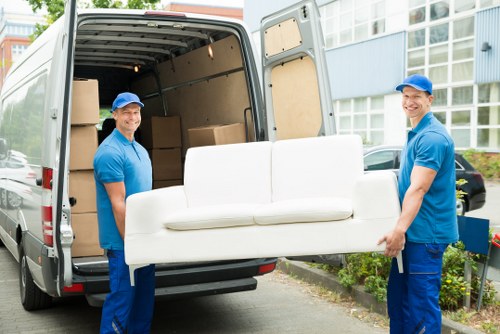 Removal truck ready for a local move in Palmers Green