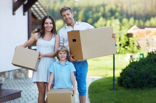 Commercial moving team planning a business relocation in Palmers Green