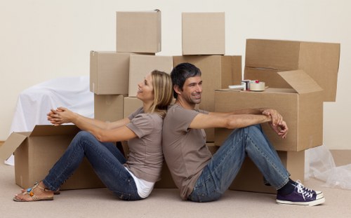 Careful loading of household items for a Palmers Green move