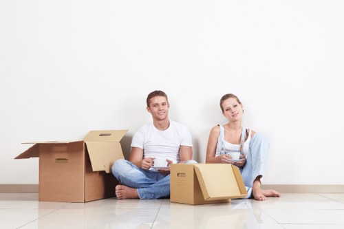 Packing and loading furniture for a local house removal