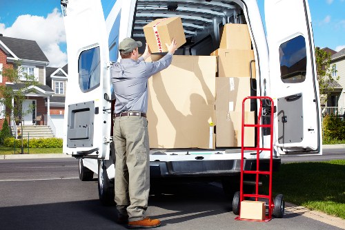 Man and van crew handling items during a scheduled move