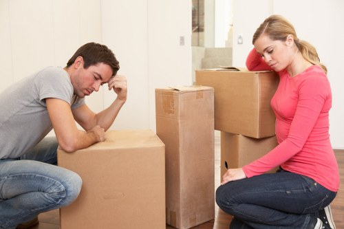 Loading furniture into a hire truck for a North London relocation