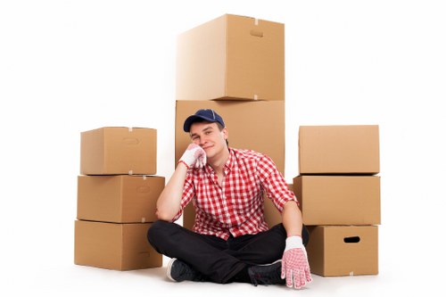 Careful wrapping of fragile household items during packing